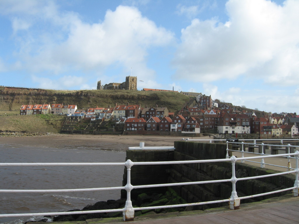E5. Church and abbey from pier