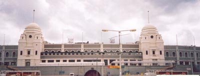 The original Wembley Stadium (demolished in 2003) in London, featuring the Twin Towers. Photo: Gary Watson via Wikimedia Commons