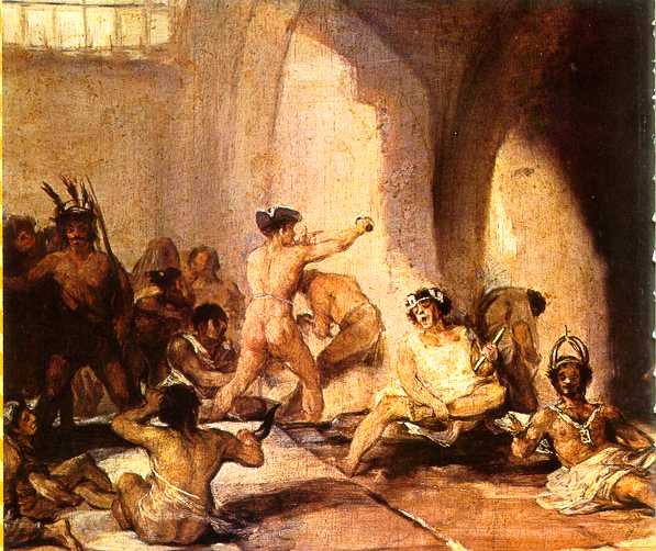 La casa de los locos by Francisco Goya, in the Real Academia de Bellas Artes de San Fernando. Photo via Wikimedia Commons
