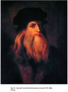 Anonymous portrait (once claimed to be a self-portrait) of Leonardo da Vinci, c. 1600. Uffizi, Florence. Photo by Nico Barbatelli via Wikimedia Commons
