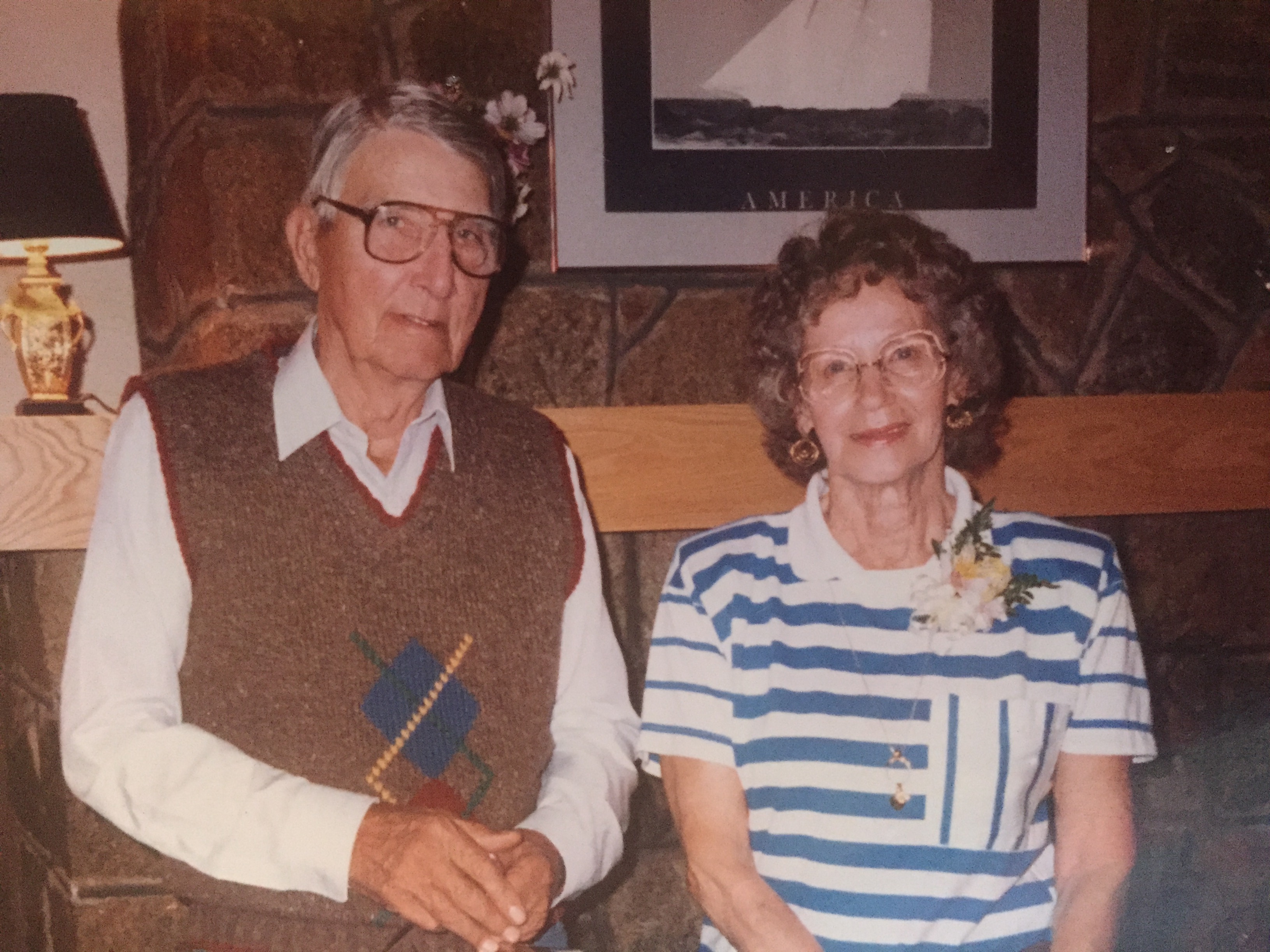 My grandparents, Ernest and Hilda Hanson, possibly in 1988. Photo courtesy of the Hanson family.