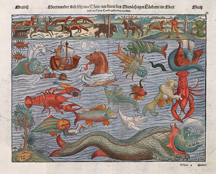 Taken from the vignettes on Olaus Magnus's Carta marina, c. 1544. Sebastian Munster, 1488-1552. Photo via Wikimedia Commons